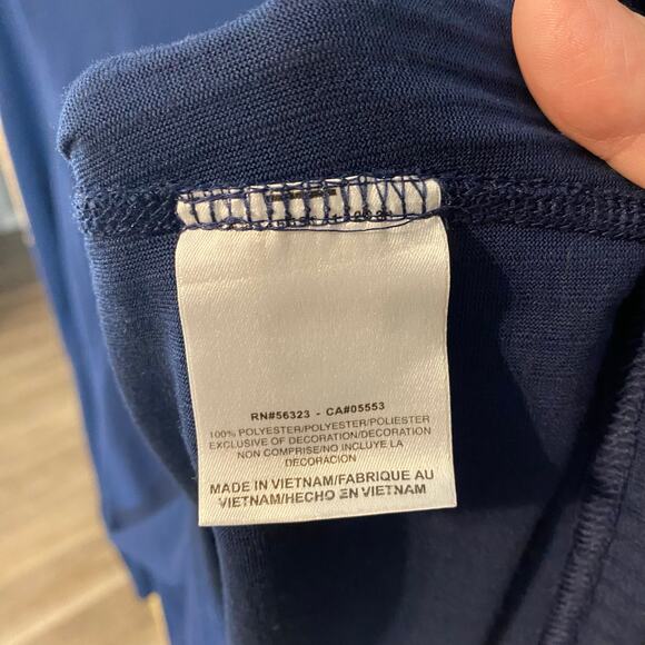 Nike Pro Combat Dri-Fit Compression Shirt Navy Blue Center Swoosh Large active - Picture 5 of 8